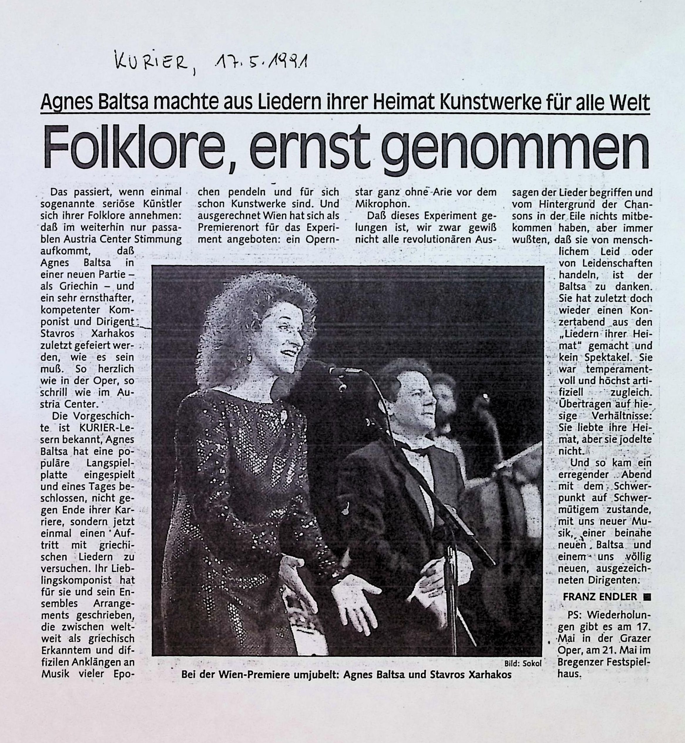 AGNES BALTSA TURNS THE SONGS OF HER HOMELAND INTO WORKS OF ART FOR THE WHOLE WORLD