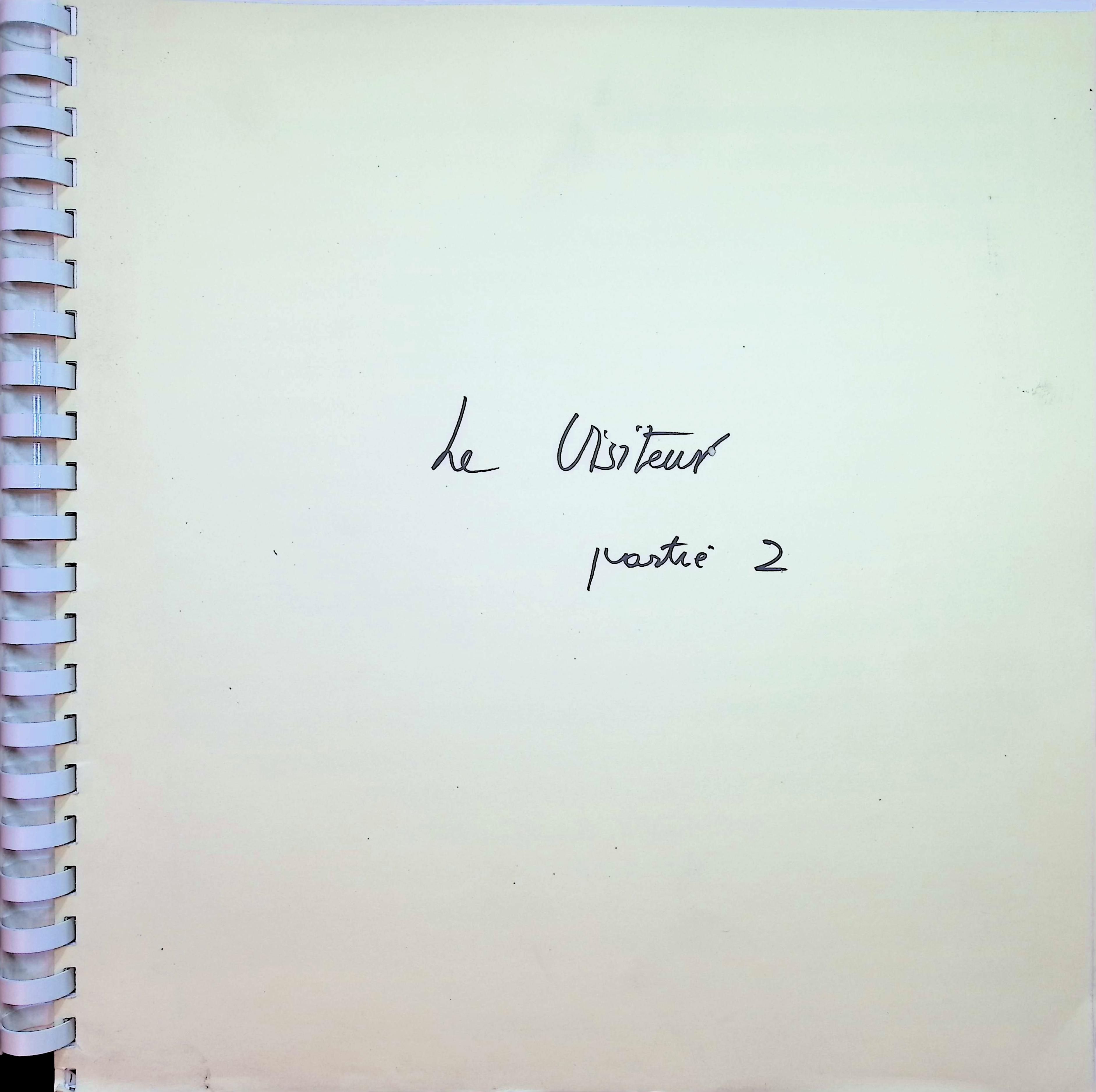 "LE VISITEUR," SHEET MUSIC